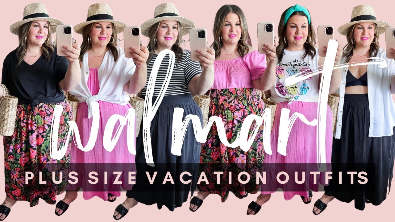 Plus Size Walmart Vacation Outfits | Mini Vacation Capsule Wardrobe