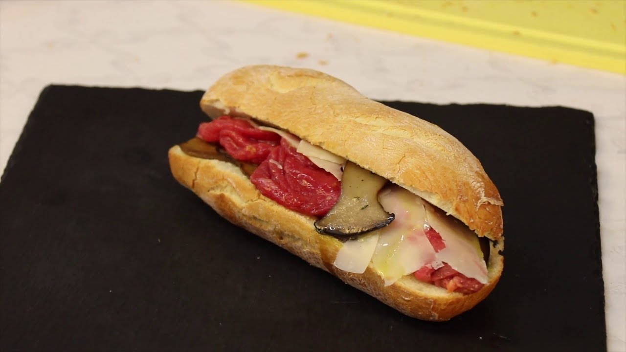 Panino gourmet al CARPACCIO e funghi CARDONCELLI