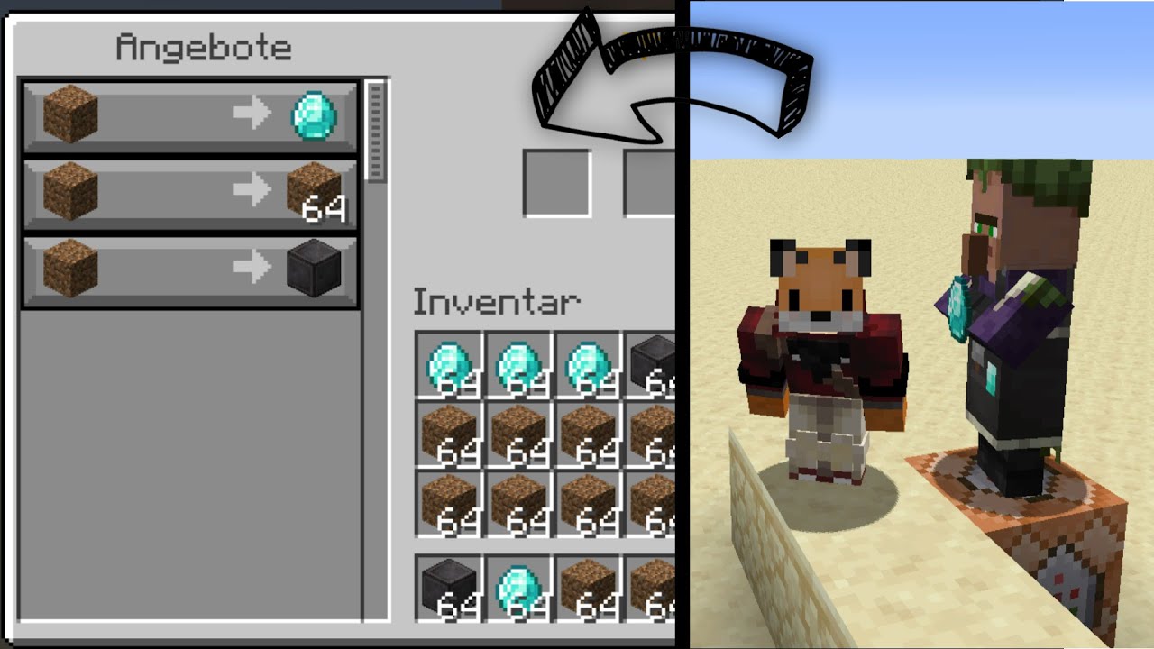 Custom-Vilager-Trades | Commands | Tutorial | Deutsch