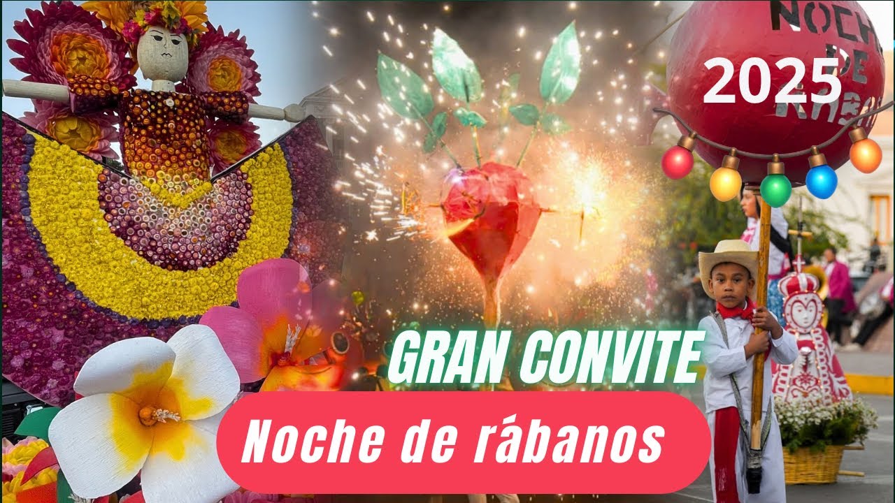 COLORIDO CONVITE A NOCHE DE RÁBANOS en la ciudad de #oaxaca 