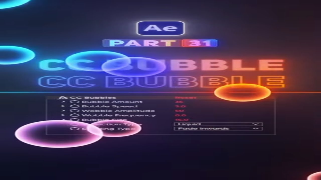 Creating Bubbles In Adobe After Effects With Cc Bubble | Ae Part 31