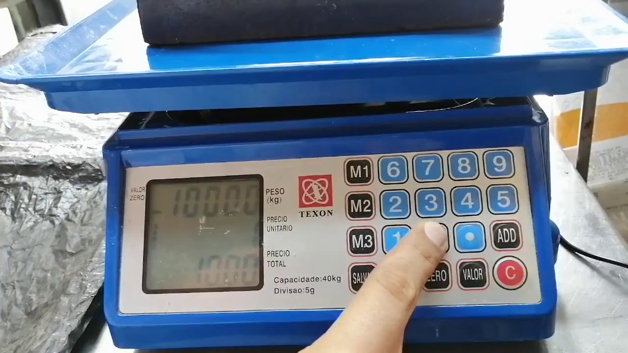 Ajuste de peso (calibración) bascula Texon modelo ACS-40