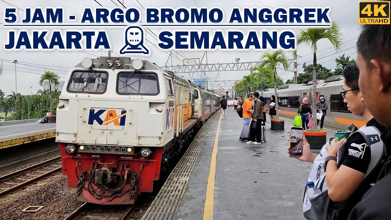 [FULL 5 HOURS] JAKARTA to SEMARANG by ARGO BROMO ANGGREK luxury trains 🚆❗Gambir to Semarang Tawang