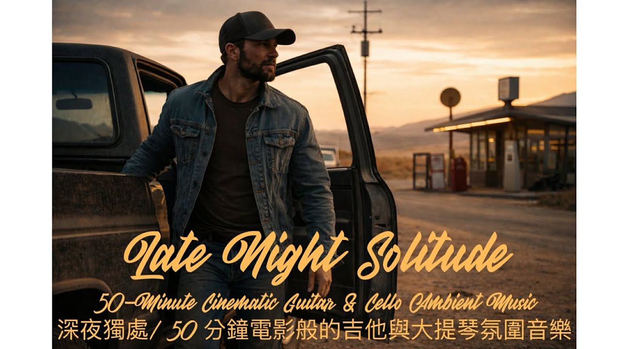 Late Night Solitude｜50-Minute Cinematic Guitar & Cello Ambient Music｜深夜獨處 | 50 分鐘電影般的吉他與大提琴氛圍音樂