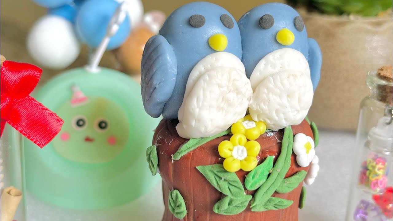 Birdies Clay Tutorial | Cold porcelain Clay | Air Dry Clay #clay #birds #tutorial 