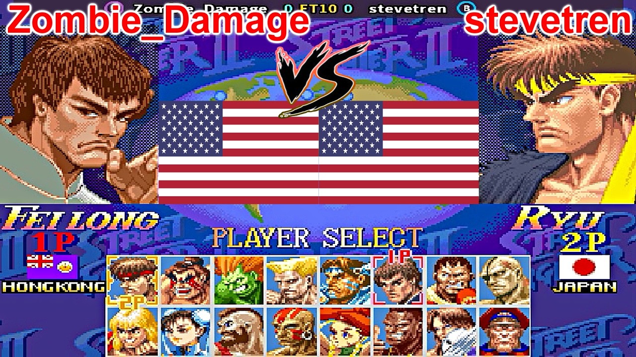 Super Street Fighter II X: Grand Master Challenge - Zombie_Damage vs stevetren FT10