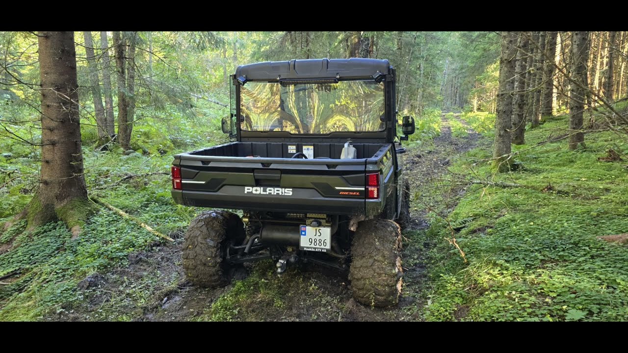 Testing Polaris Ranger kubota diesel, steep hill in the forest. Sold it !