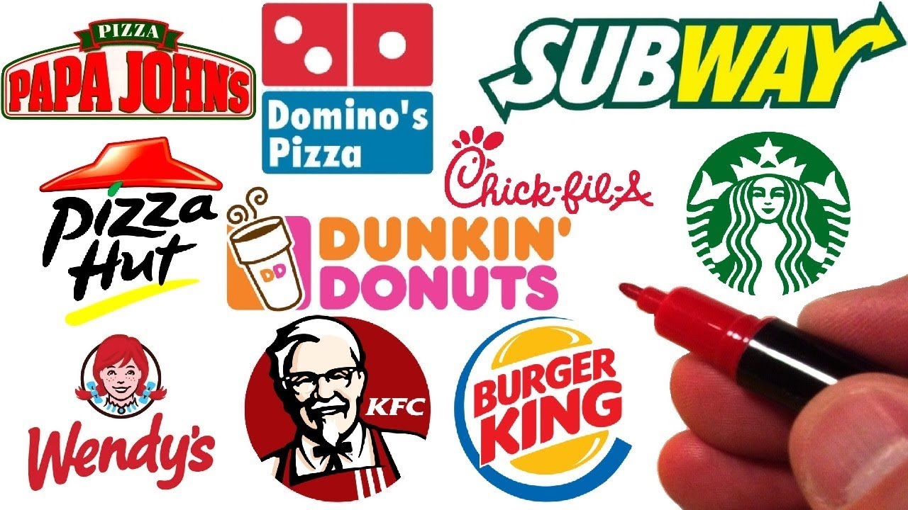 Drawing Logos of World's Largest Fast Food Restaurant Chains