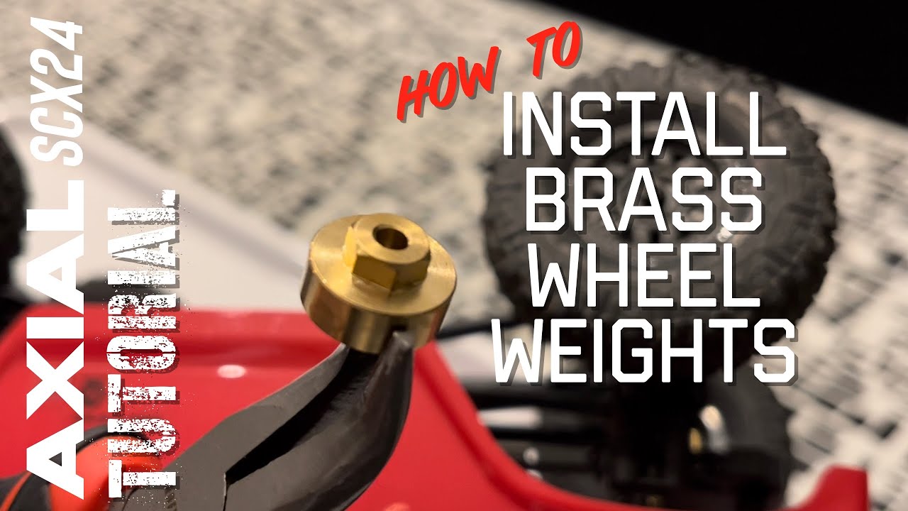 Axial SCX24 Tutorial - Installing Brass Wheel Weights