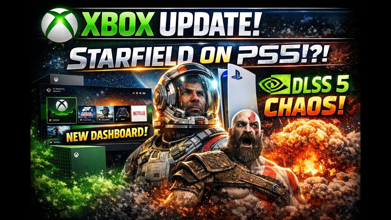 Gaming CHAOS: Xbox Revamps, Starfield Crosses Over, DLSS 5 Under Fire!
