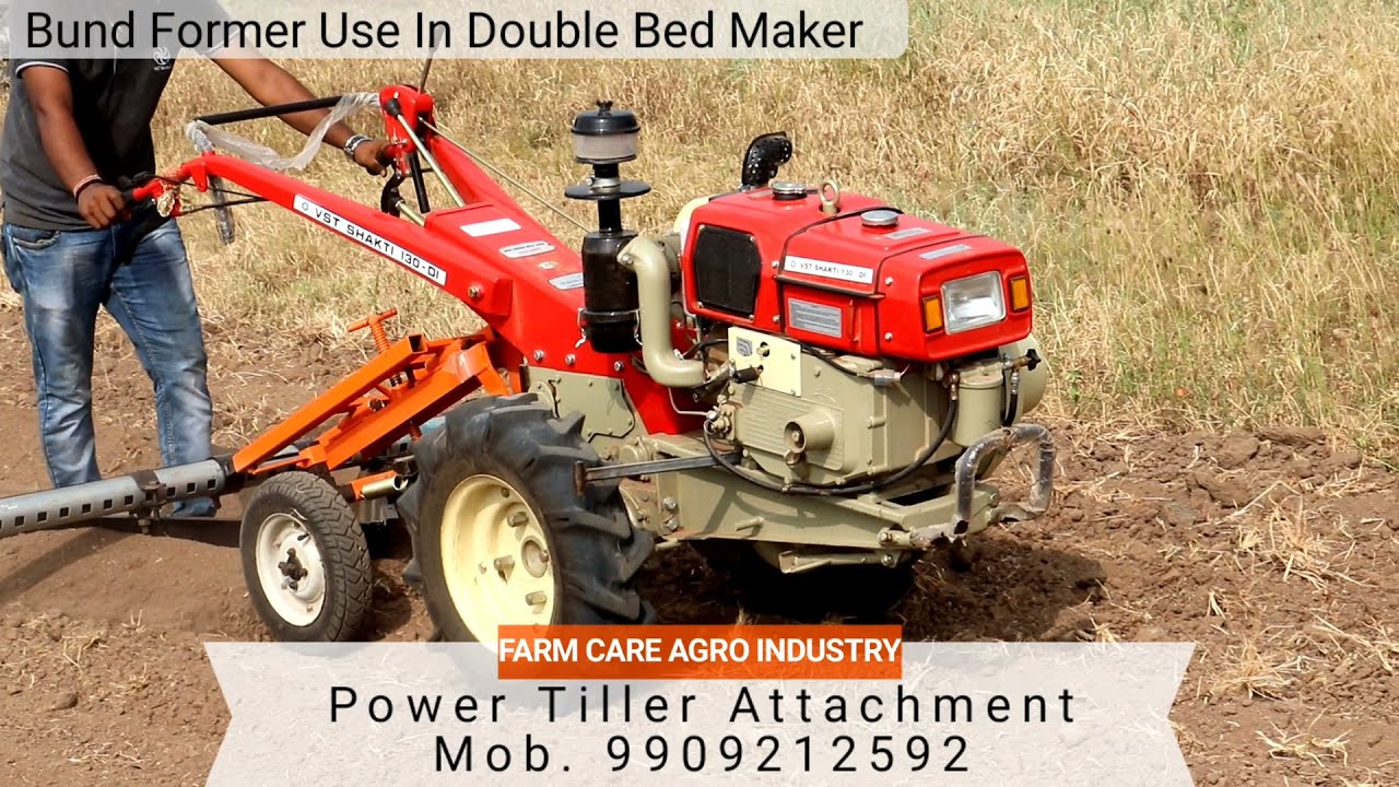 VST SHAKTI 130DI Power Tiller Use In Bed Maker - Single And Double Bed Maker 2 Use In 1 Impliment