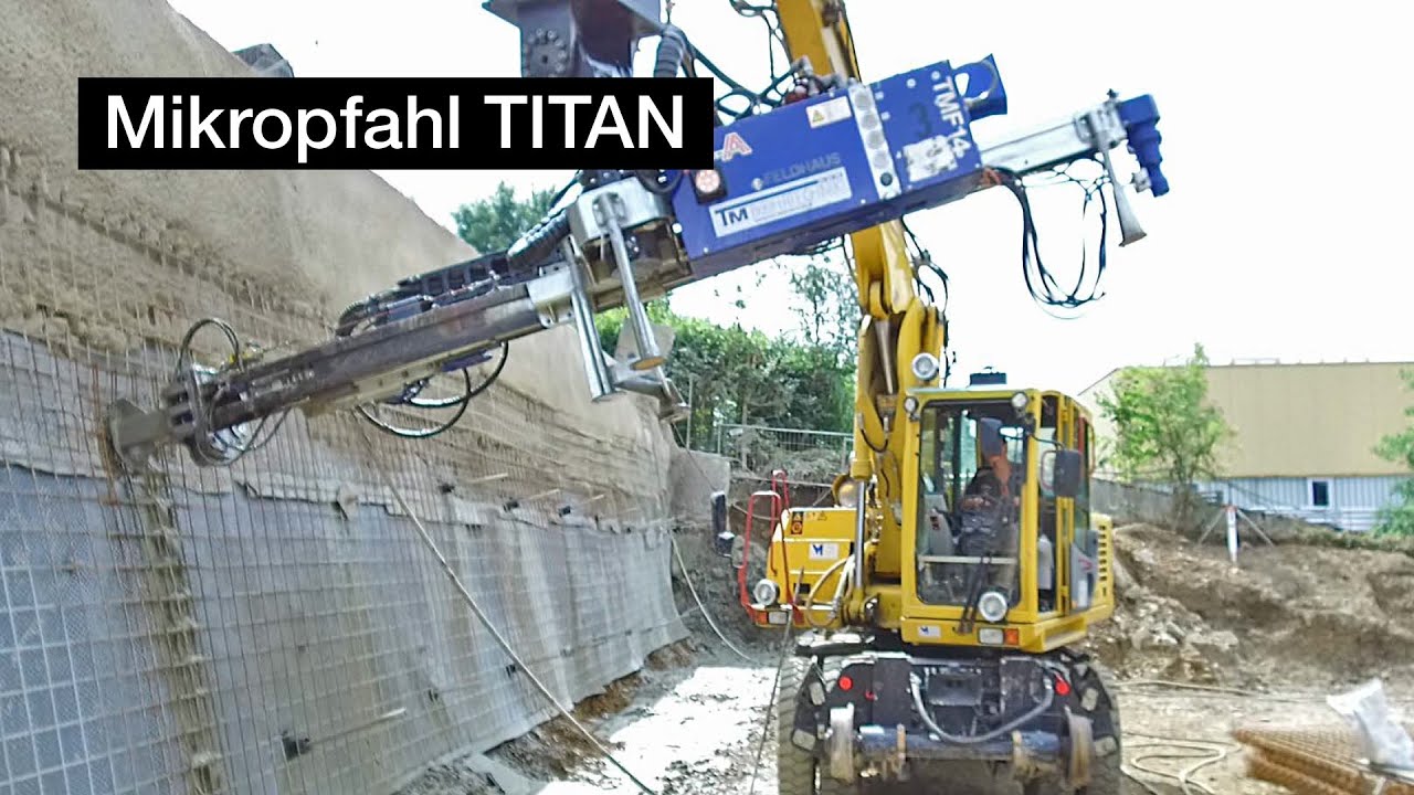 Dauerhafte Spritzbetonsicherung mit Mikropfählen TITAN