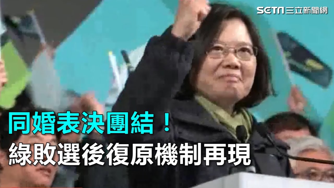 同婚合法／同婚表決團結！綠敗選後復原機制再現｜三立新聞網SETN.com