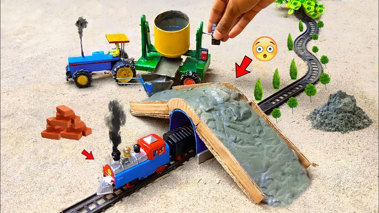Top the most creatives science projects Mini The Q ! diy tractor making mini concrete bridge science