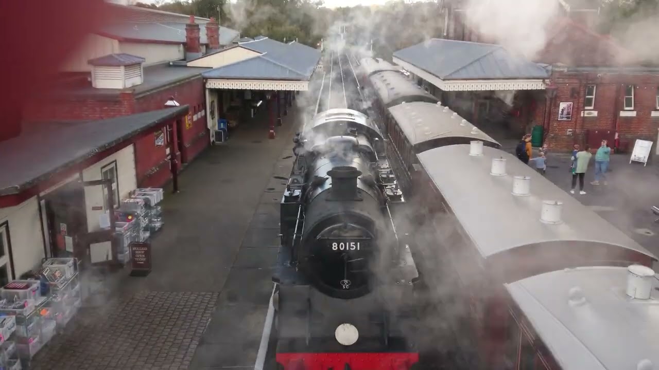 Bluebell Railway BR 80151 Reversing at Sheffield Park Station