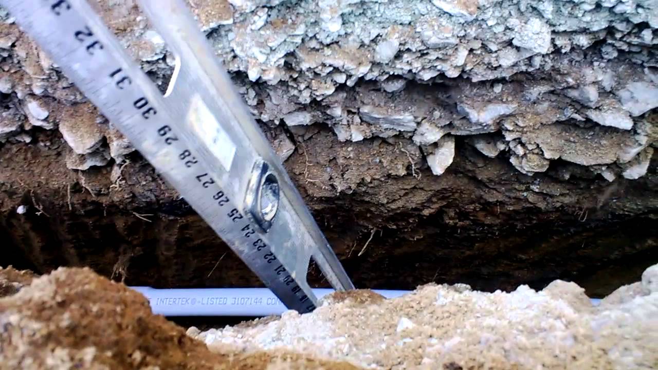 Water and electrical ditch depth video, Scott's Elecrtic