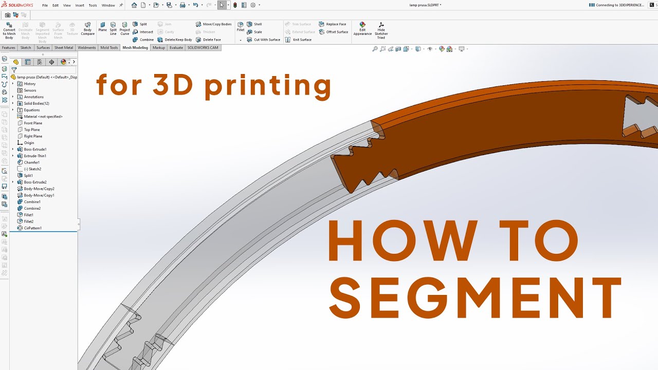 How to Print a Large Part in a Small 3D Printer | In SolidWorks