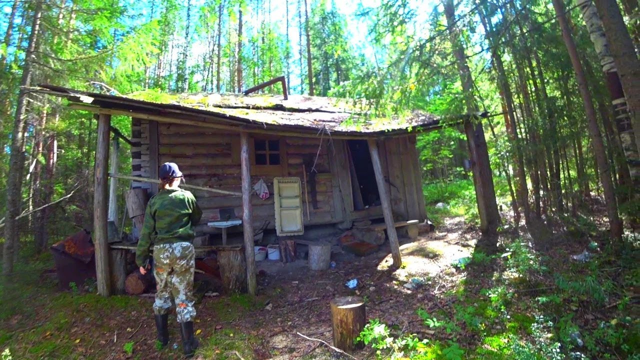 ЗАГЛЯНУЛИ в СТАРУЮ ИЗБУ. ТАЁЖНАЯ ЖИЗНЬ. ГОТОВИМ на КОСТРЕ. ТРИ НОЧИ в ИЗБЕ. Часть третья.