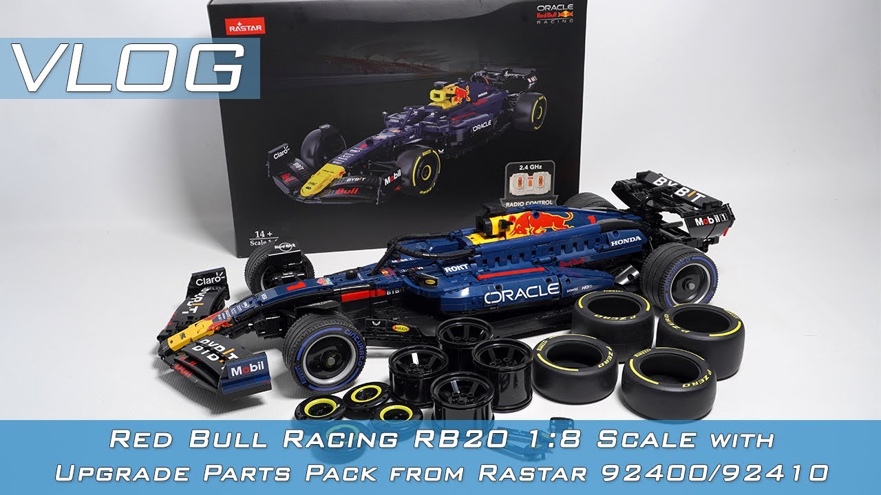 Red Bull Racing F1 RB20 1:8 Scale TECHNIC MOC with upgrades from Rastar set 92400/92410 - VLOG