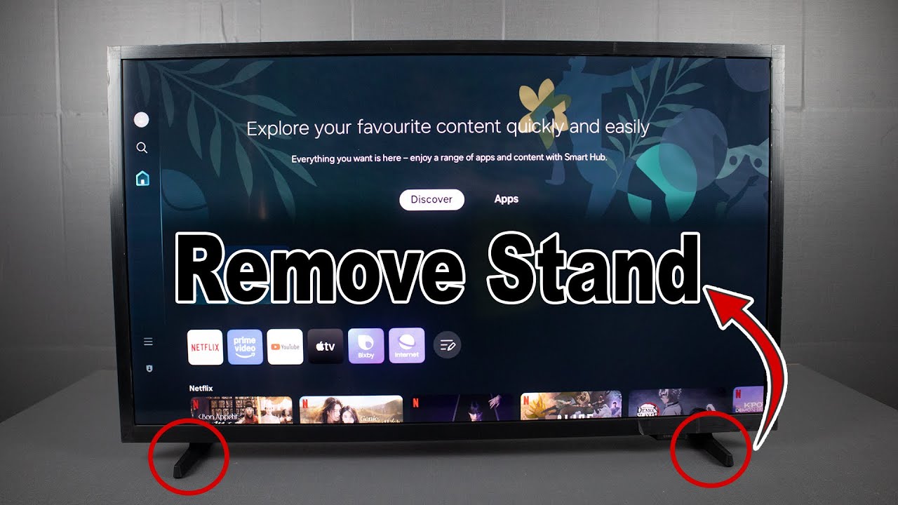 Как снять ножки подставки телевизора Samsung Smart TV 2025