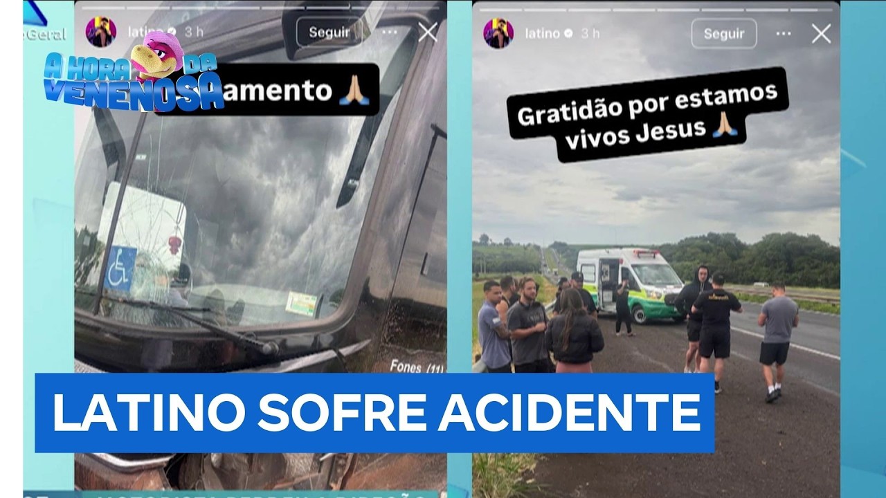 Cantor Latino sofre acidente de ônibus em rodovia no interior de São Paulo
