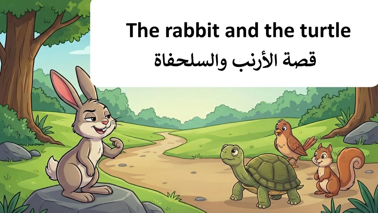Learn arabic through simple story | The rabbit and the turtle