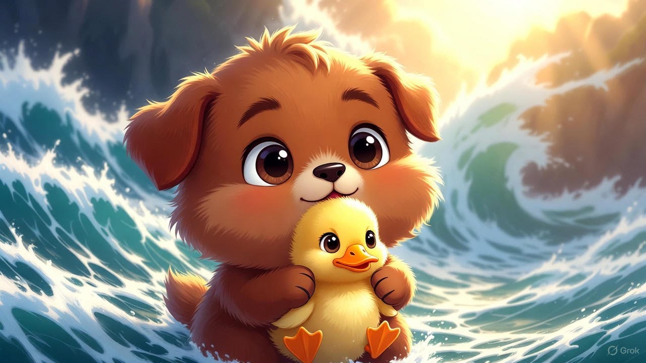 Tiny Dog Rescues Duckling from Flood | Heart Touching Kids Story | Urdu Hindi Animated Film