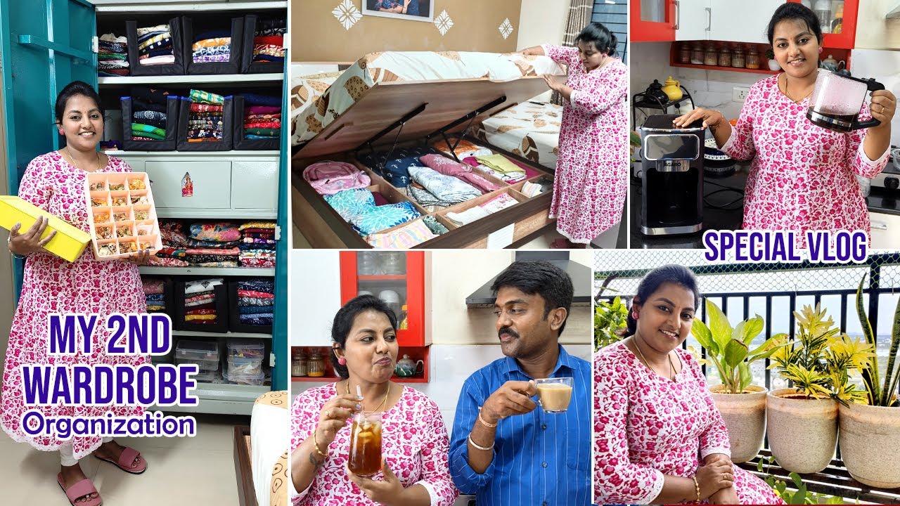 Special Vlog - My 2nd Wardrobe Organization 😄 புது ஆரம்பம் Women's Wardrobe Organization Tips Tamil