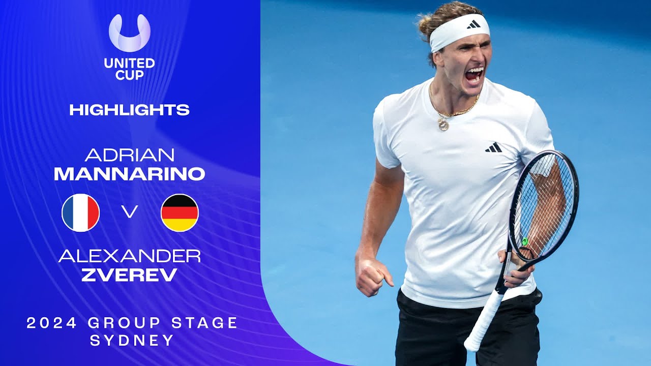 Adrian Mannarino v Alexander Zverev Highlights | United Cup 2024