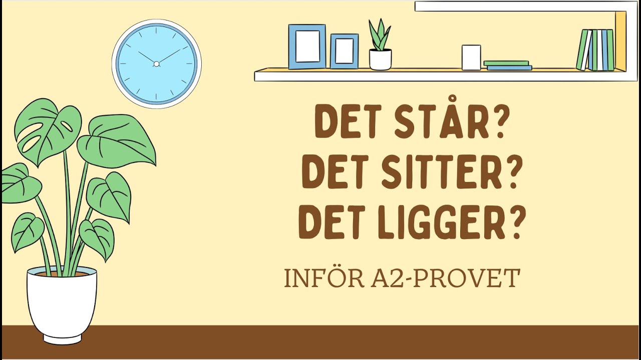 Det sitter? Det ligger? Det står? Vad är Presentering? A2-nivå