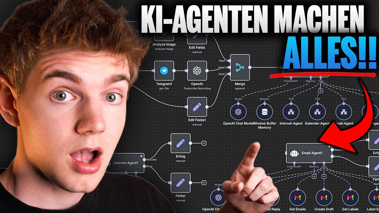 Meine KI-AGENTEN ARMEE arbeitet 24/7 f&uuml;r mich! (Einfache n8n Anleitung f&uuml;r Anf&auml;nger)
