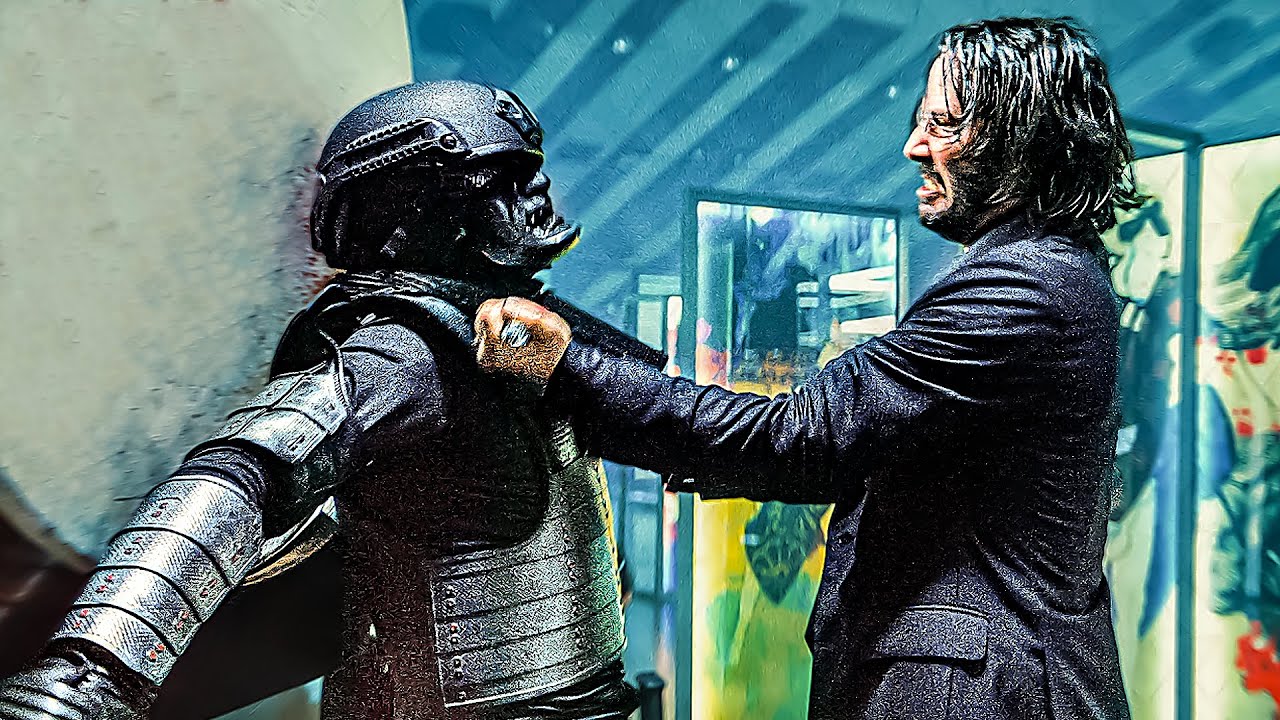 3 Messy Fights with Nunchaku & Axe from John Wick 4 🌀 4K