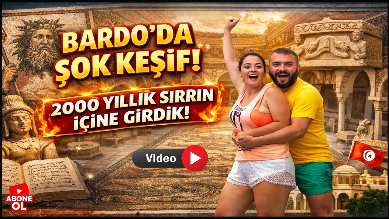🎬 Tunus’ta Zaman Yolculuğu! Bardo Müzesi’nde Şok Keşif! 🏛️✨