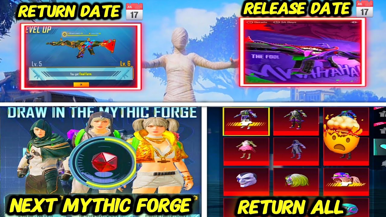 🔴BGMI NEXT MYTHIC FORGE | RETURN M416 FOOL & ANNIVERSARY CRATE |🤯 M416 TIGER RETURN | RELEASE DATE |