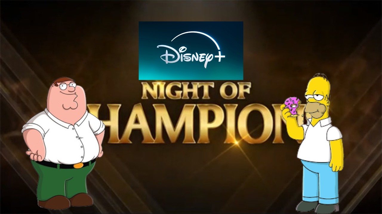 Disney Championship Extreme Rules Match Peter Griffin vs Homer Simpson-Night of Cawpions Main Event