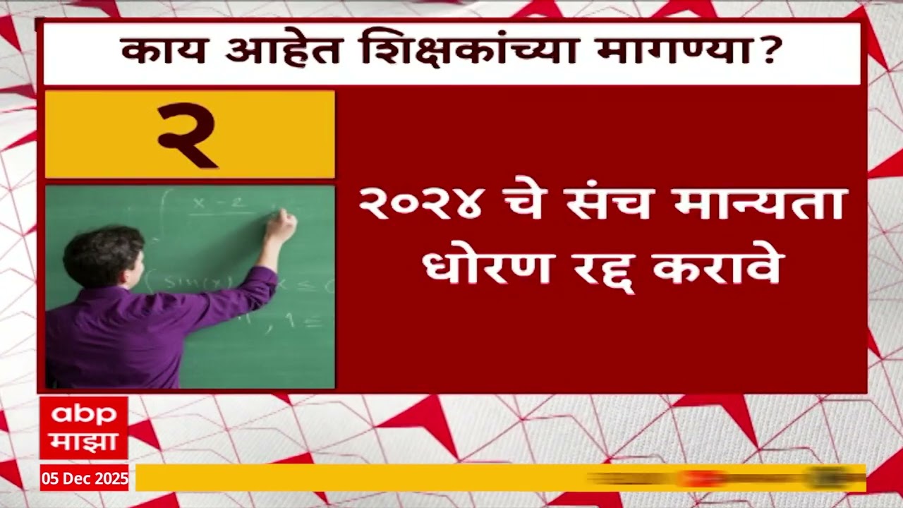 TET Exam News : टीईटी सक्तीविरोधात आज शिक्षकांचं शाळा बंद आंदोलन, 200- 300 शाळा बंद राहणार