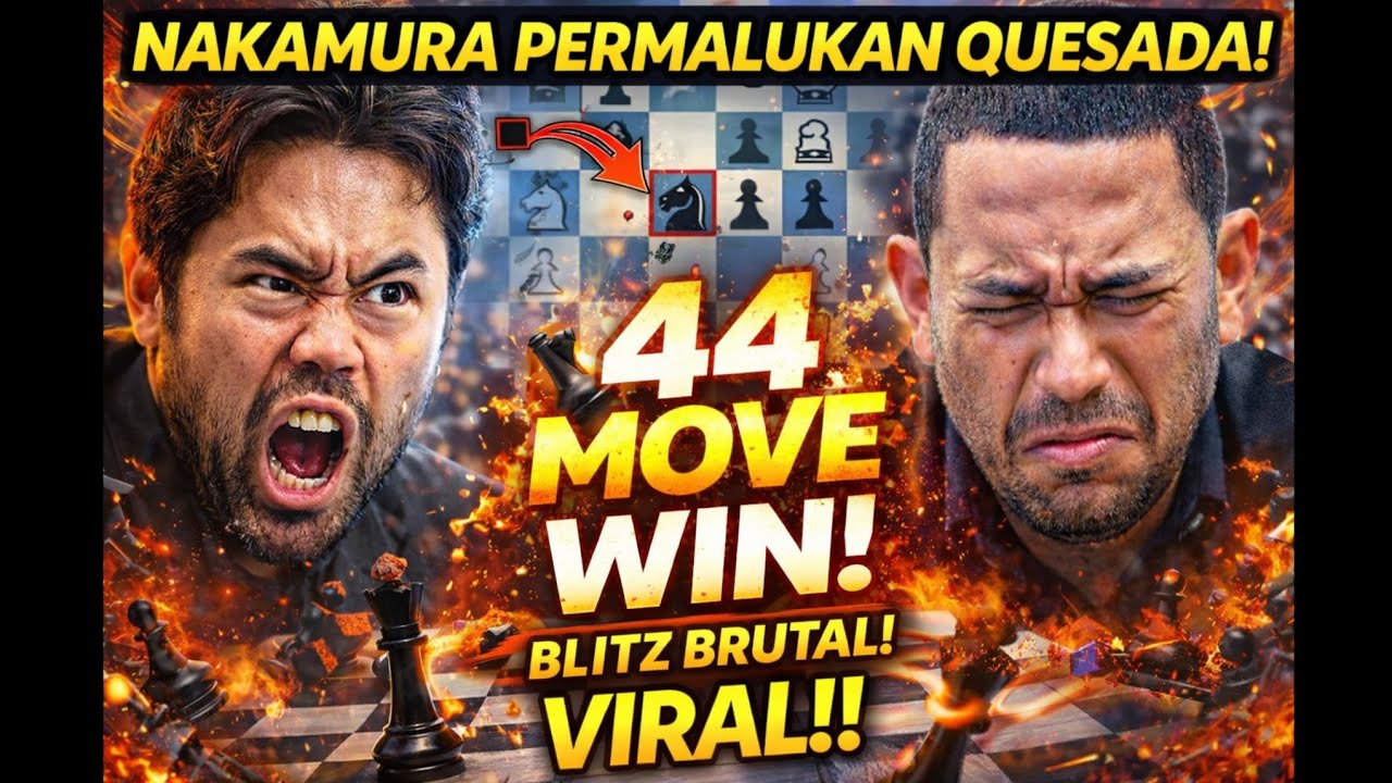 Hikaru Nakamura Mengamuk! Kemenangan Brutal atas Yuniesky Quesada Perez