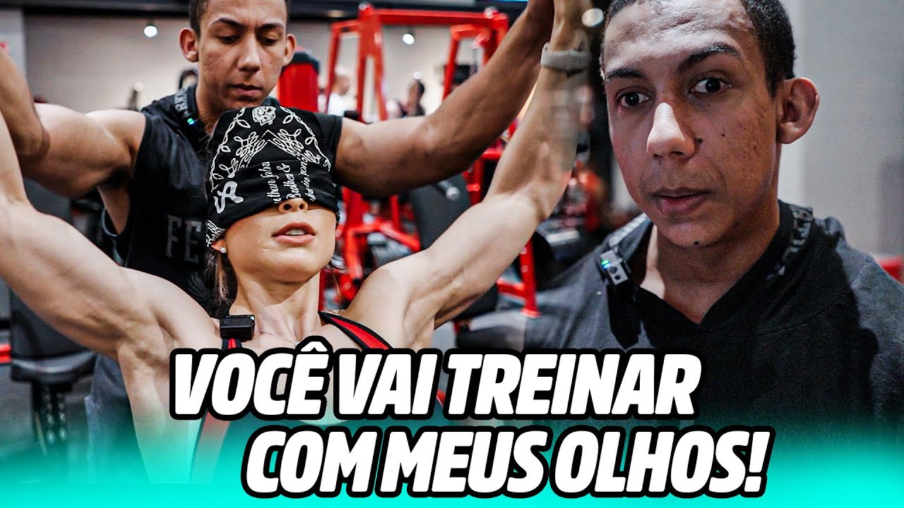DEFICIENTE VISUAL PASSA TREINO PARA ISA - TREINANDO VENDADA!