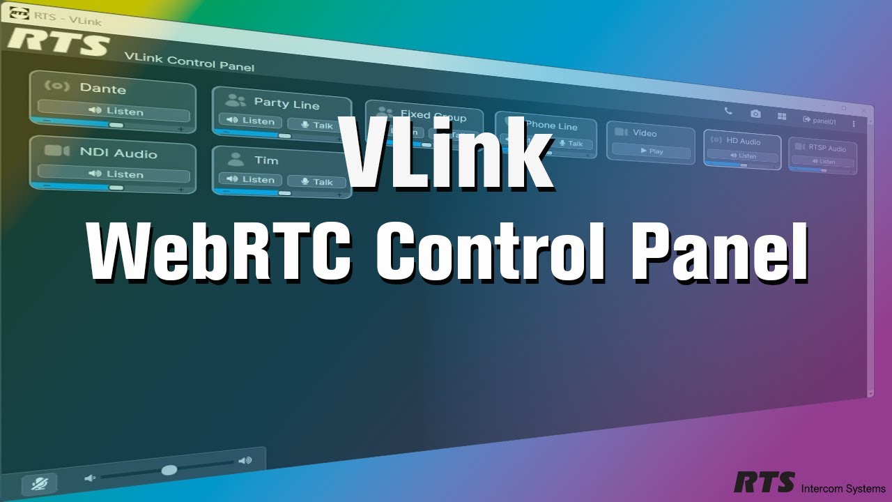 VLink WebRTC control panel