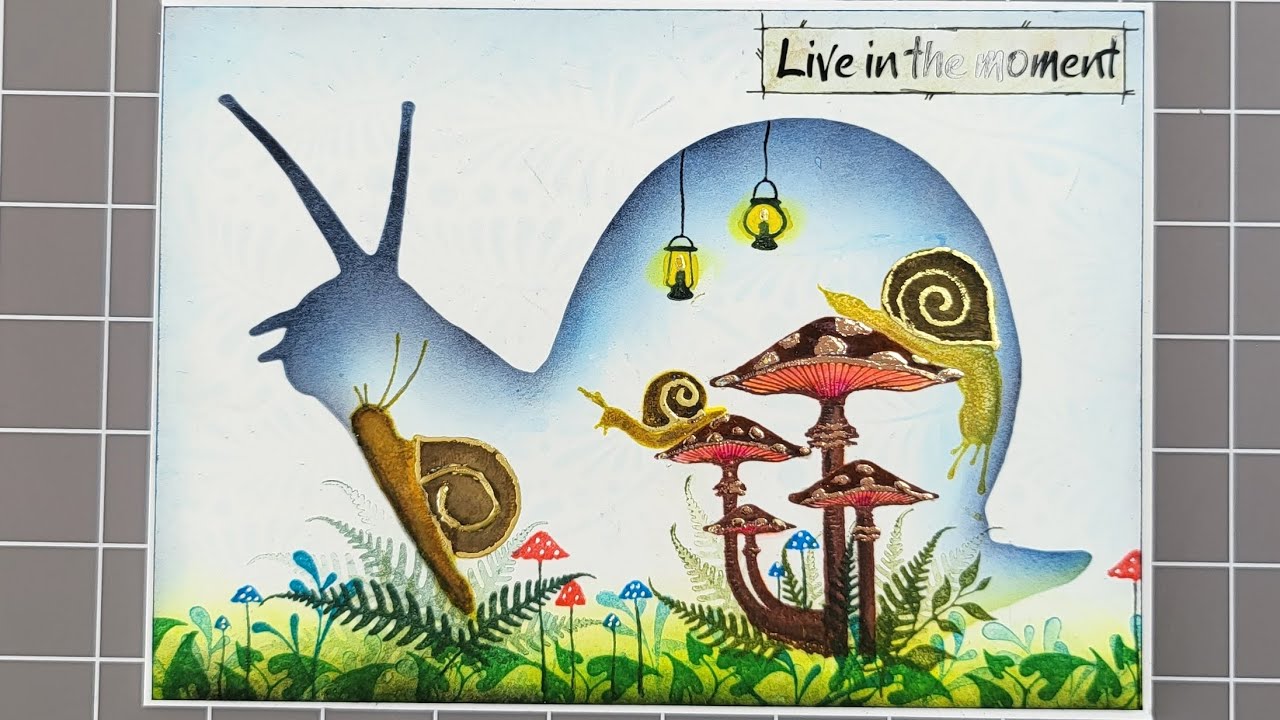 Lavinia Stamps snail card ...would be great for a calendar #112 #cardmaking