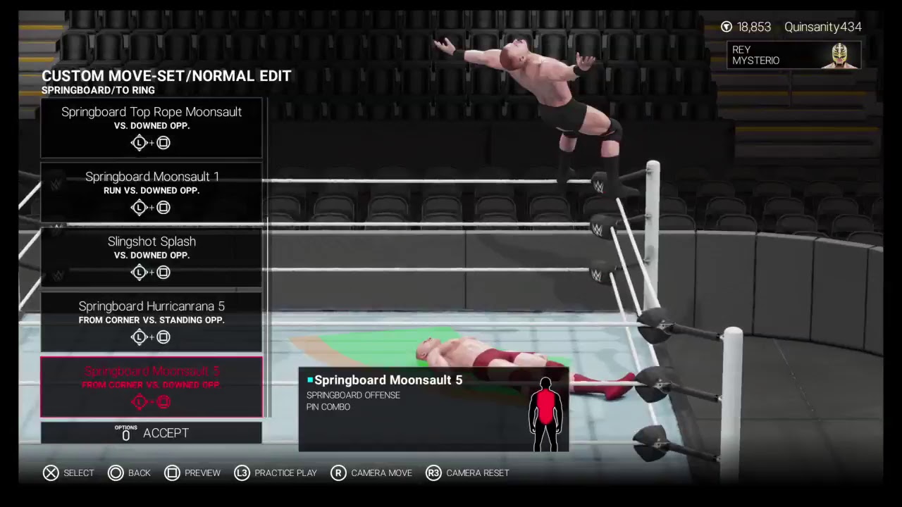 Rey Mysterio Updated Move Set - WWE 2K19