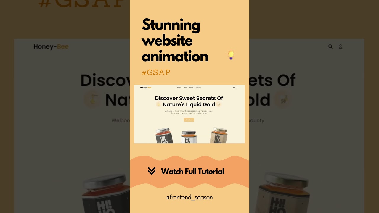 Stunning Website Animation using gsap | Animated website with html, css & gsap #gsapanimation