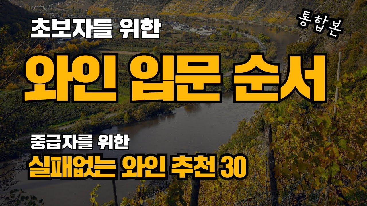 초보자를 위한 와인입문순서, 실패없는 와인추천 30(중급자)