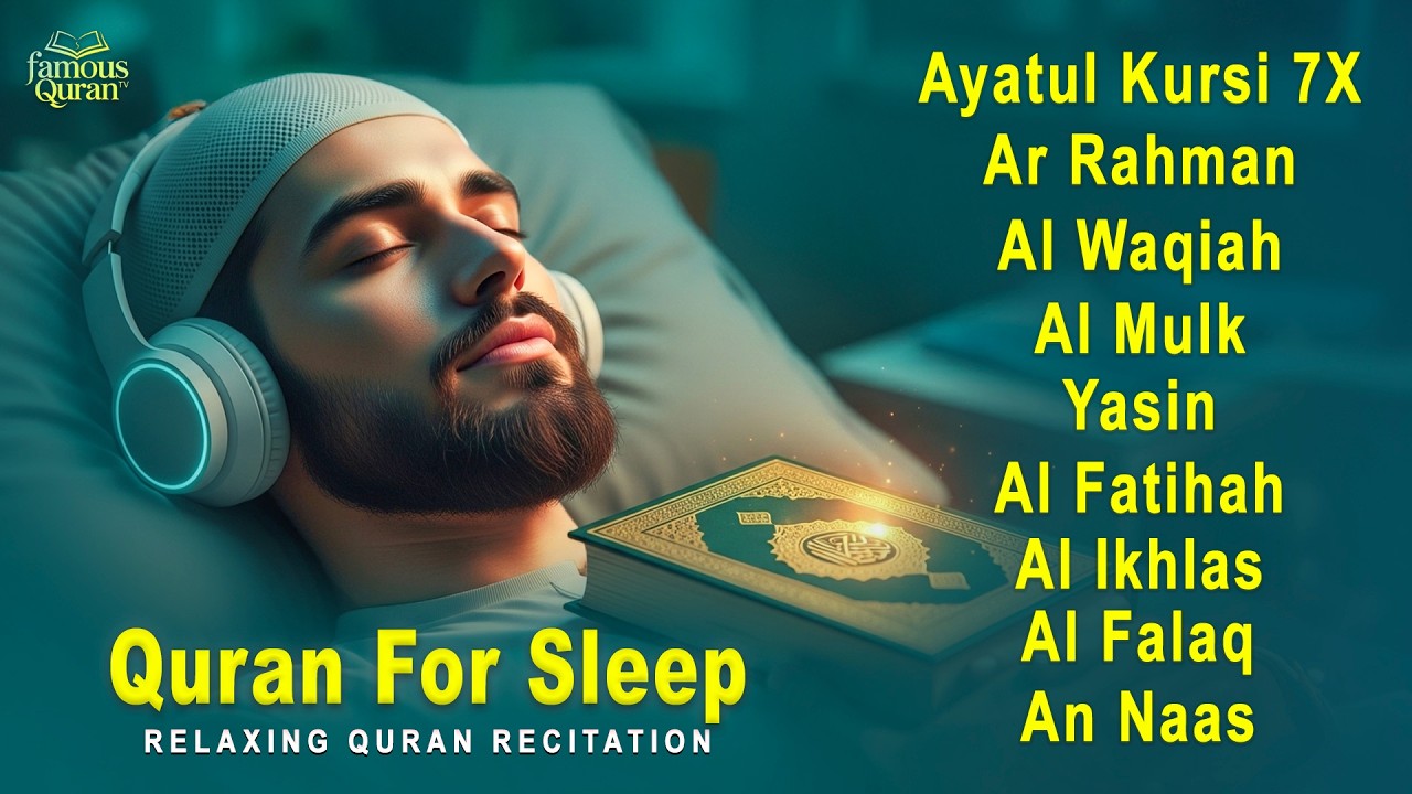 Peaceful Quran for Sleep | Al-Fatiha,Ayatul Kursi,Surah Ar-Rahman, Al-Mulk, Yasin Alaa Aqel
