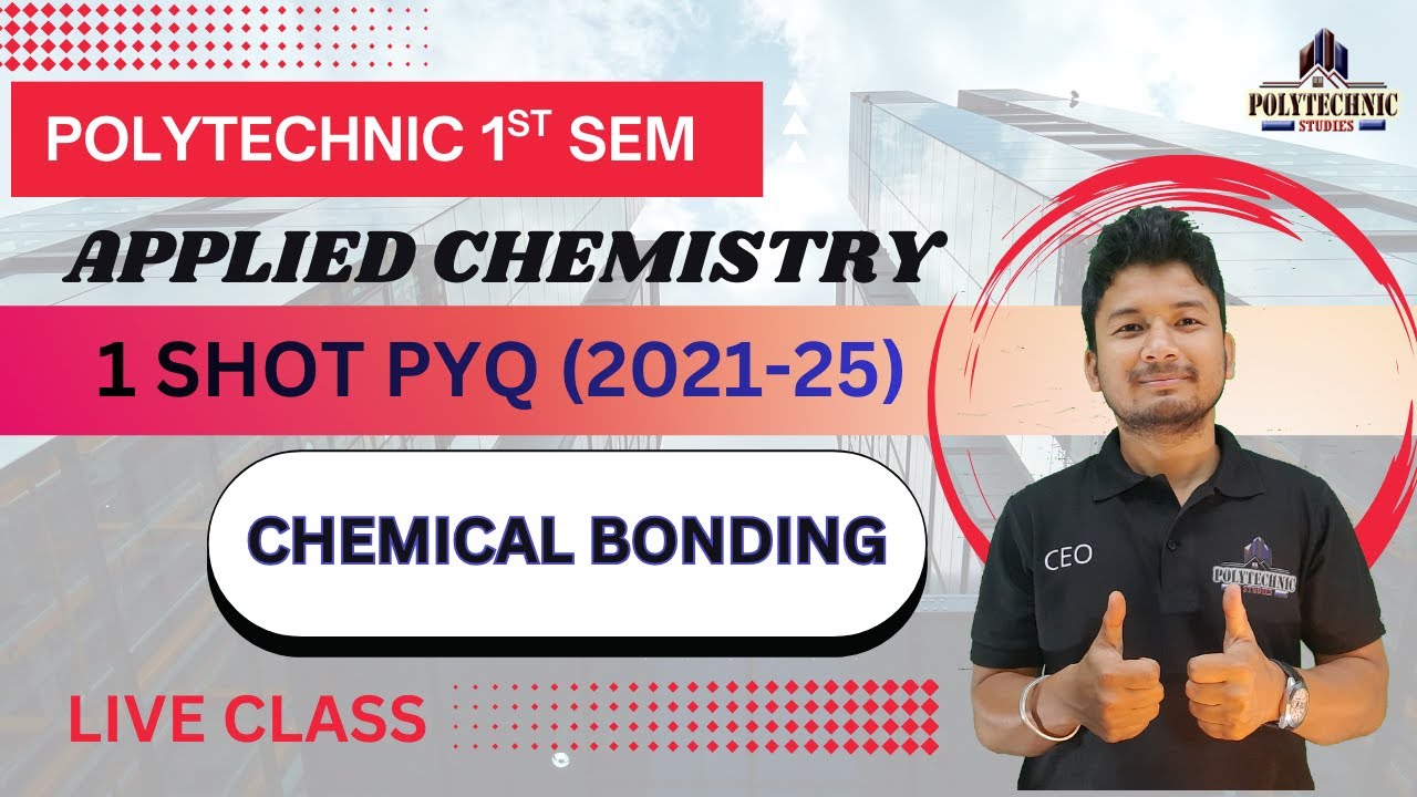 1 Shot PYQ | Chemistry | Chemical Bonding | 1st Semester | Polytechnic Studies | RK Sir