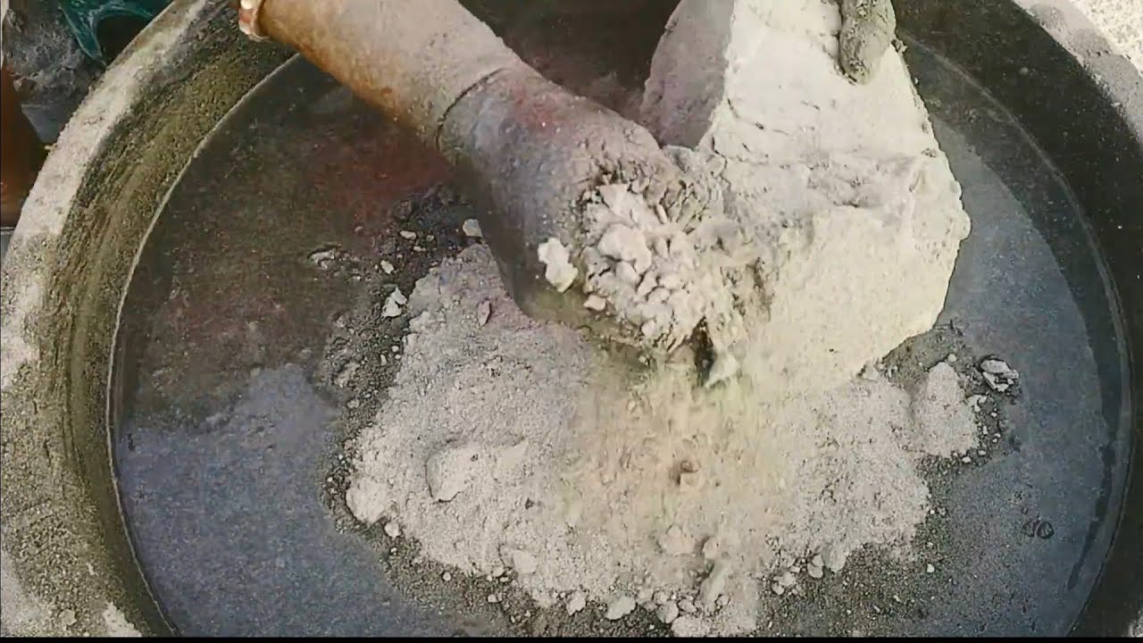 Asmr Cement dirt || Pure SOFT & FLUFFY Cement dirt crumbles in dry claypot & 💦 || Satisfying edits