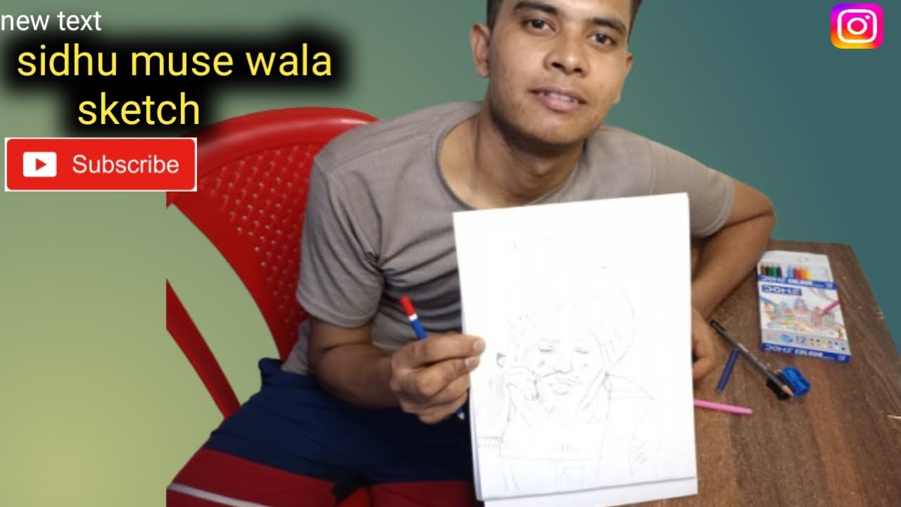 🌄 To aaj hamne Sidhu Muse wala sketch banai ..!   @GulshanKumarArts 