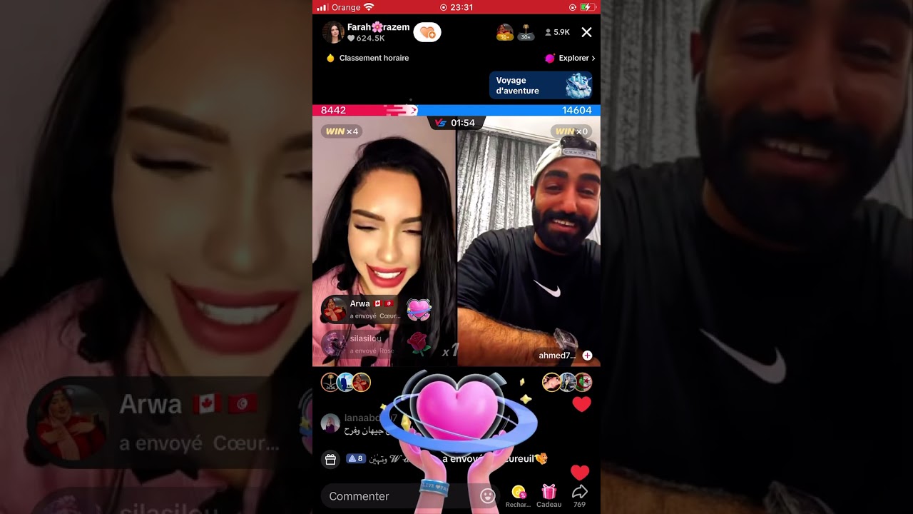 لايف فرح وغيرتها على احمد 😂وغناء احمد لأغاني جزائرية #قسمة و نصيب #فرح #احمد