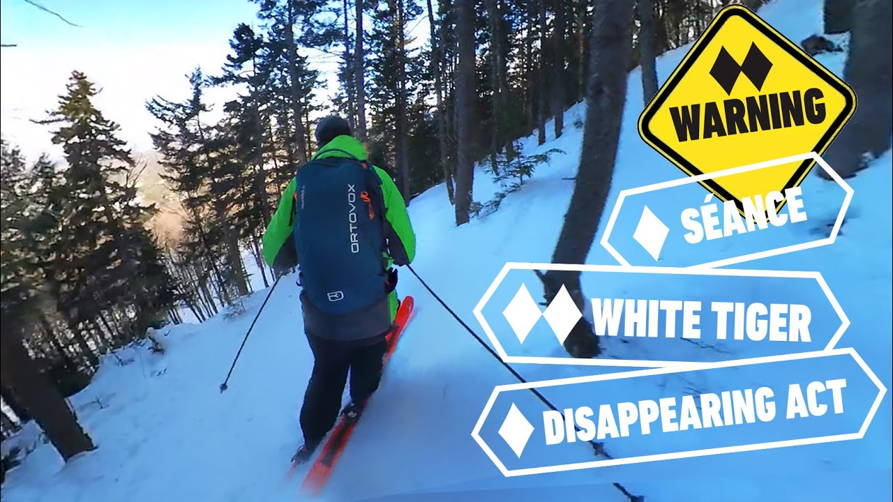 Первый раз катаюсь на лыжах по MAGIC Mountain — подъем в гору + черные лесные ромбы сверху донизу!