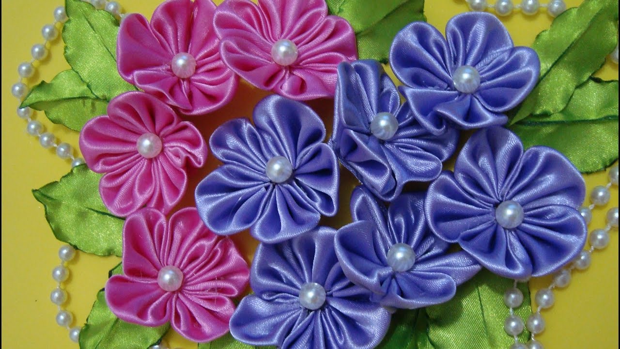FLOR DE CETIM - FLOR LINDA...PASSO À PASSO!! FÁCIL!!^^